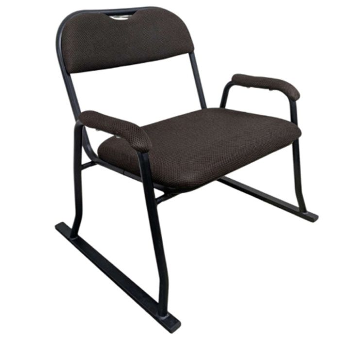 ナフコ 積み重ねができる楽々チェア 肘付き ブラウン