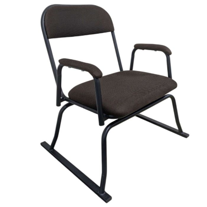 ナフコ 積み重ねができる回転チェア 肘付き ブラウン