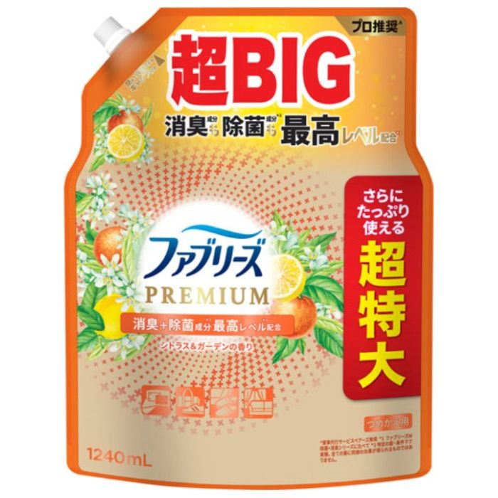 P&G ファブリーズ除菌+消臭プレミアム シトラス&ガーデン詰替1240ml