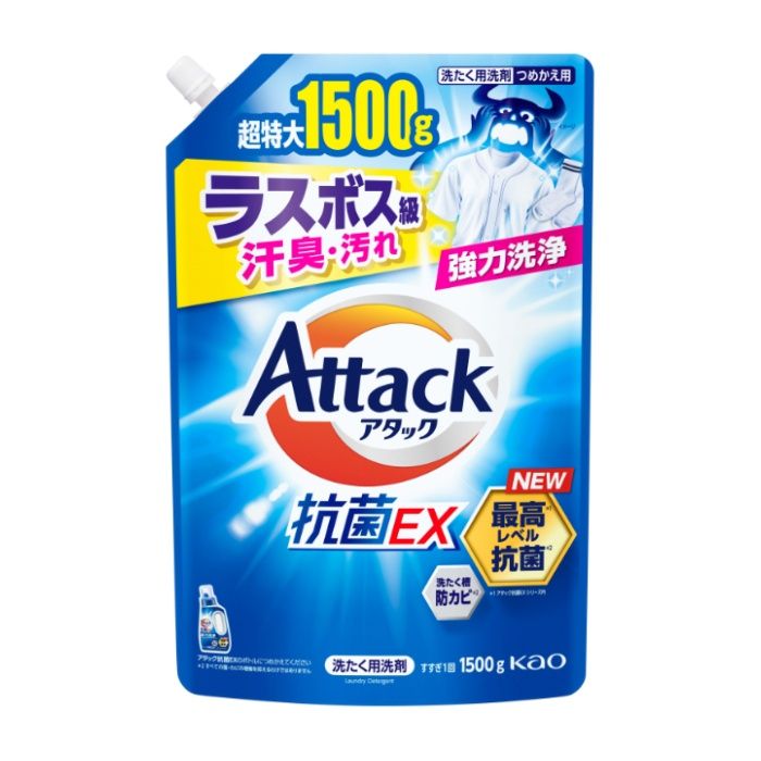 花王 アタック抗菌EX　つめかえ用　1500g