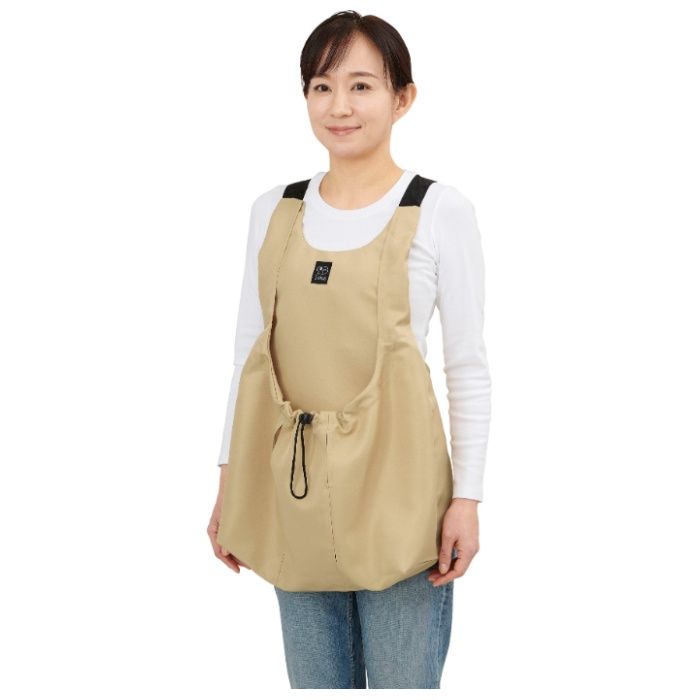 コジット 猫用爪切りおたすけエプロン ツイルベージュの説明画像2