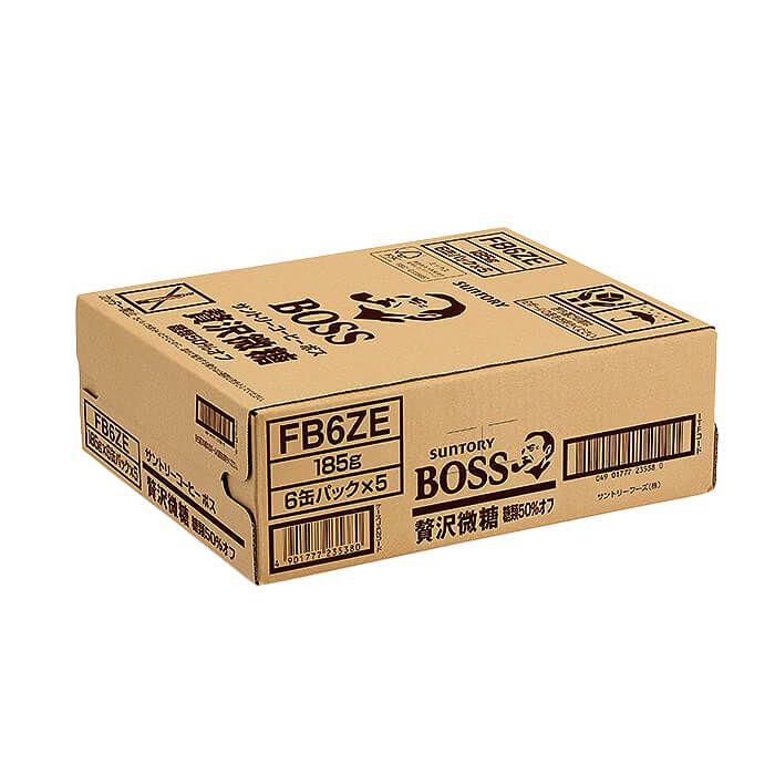 サントリーフーズ ボス 贅沢微糖 185g×6缶パック ケース(30缶入リ)の説明画像3