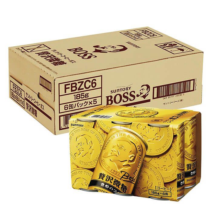 サントリーフーズ ボス 贅沢微糖 185g×6缶パック ケース(30缶入リ)の説明画像4