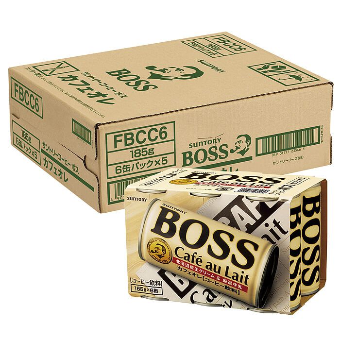 サントリーフーズ ボス カフェオレ 185g×6缶パック ケース(30缶入リ)の説明画像4