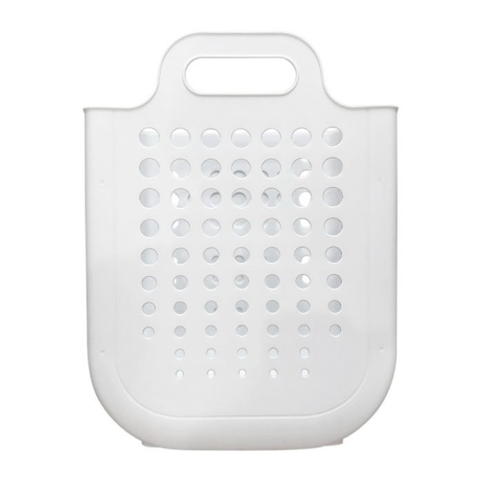 ナフコ 折りたたみランドリーバスケット ホワイトの説明画像2