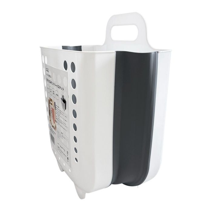 ナフコ 折りたたみランドリーバスケット ホワイトの説明画像4