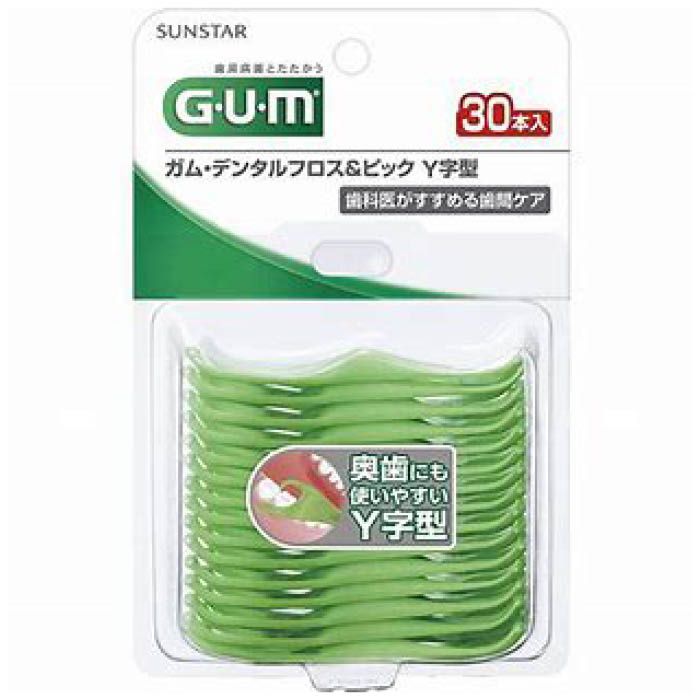 サンスター GUM デンタルフロス&ピックY字型 30p
