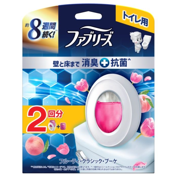 P&G ファブリーズ W消臭 トイレ用消臭剤+抗菌 フルーティ・クラシック・ブーケ 本体+詰替2個