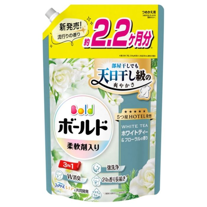 P&G ボールドジェル ホワイトティー詰替1580g