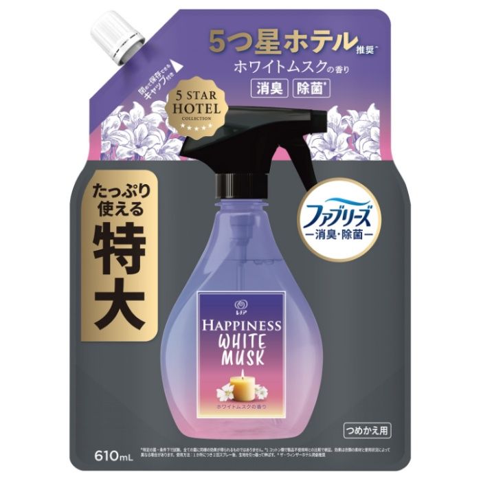 P&G レノアハピネスミスト ホワイトムスク詰替610ml