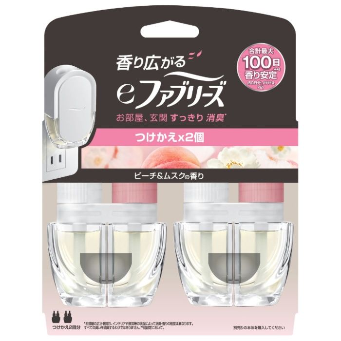 P&G eファブリーズ ピーチ&ムスクの香り付替2個