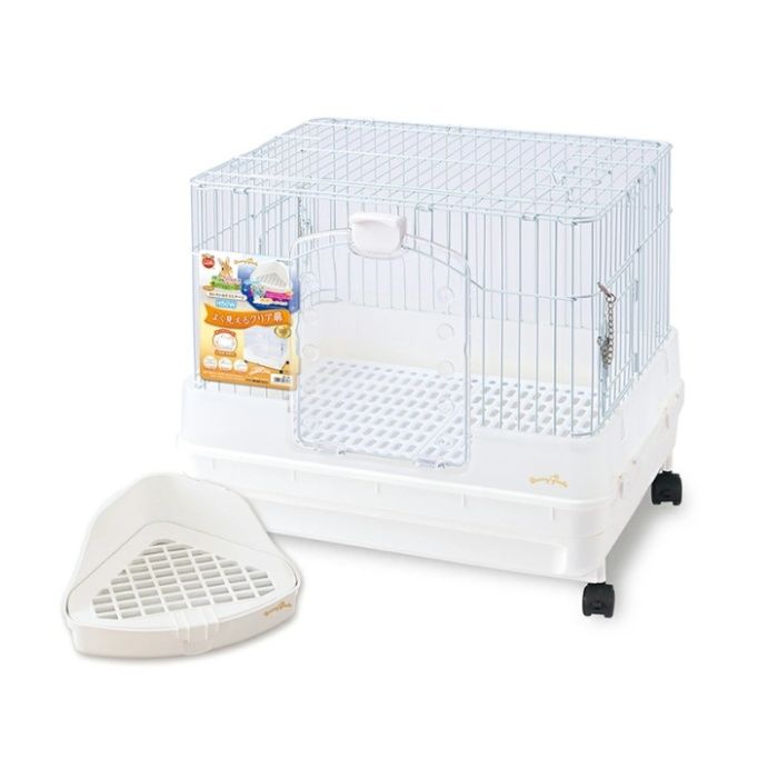 マルカン うさぎの簡単お掃除ケージH50W三角トイレセット 1台