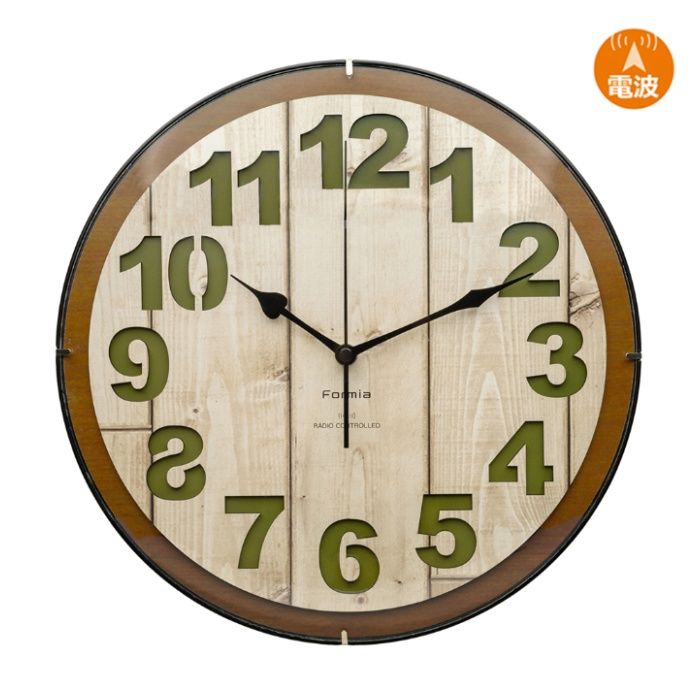 保土ヶ谷電子販売 インテリア電波掛時計 HIC‐009RC‐BR