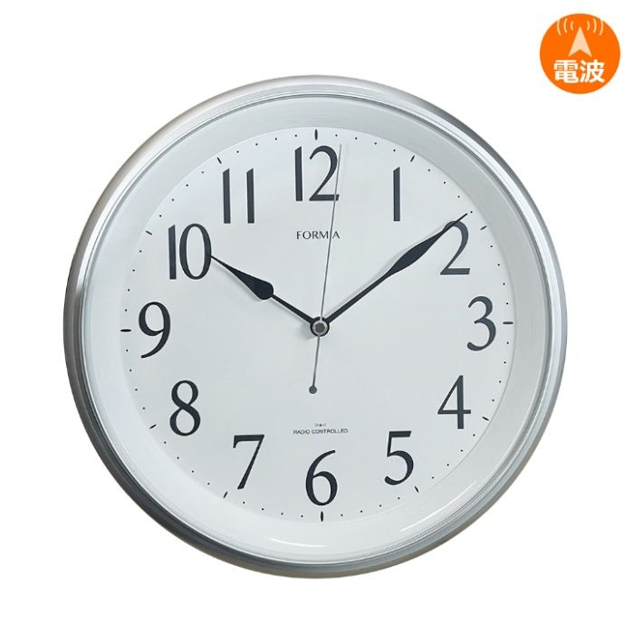 保土ヶ谷電子販売 光センサー式自動点灯電波掛時計 HWC‐029RC‐SV