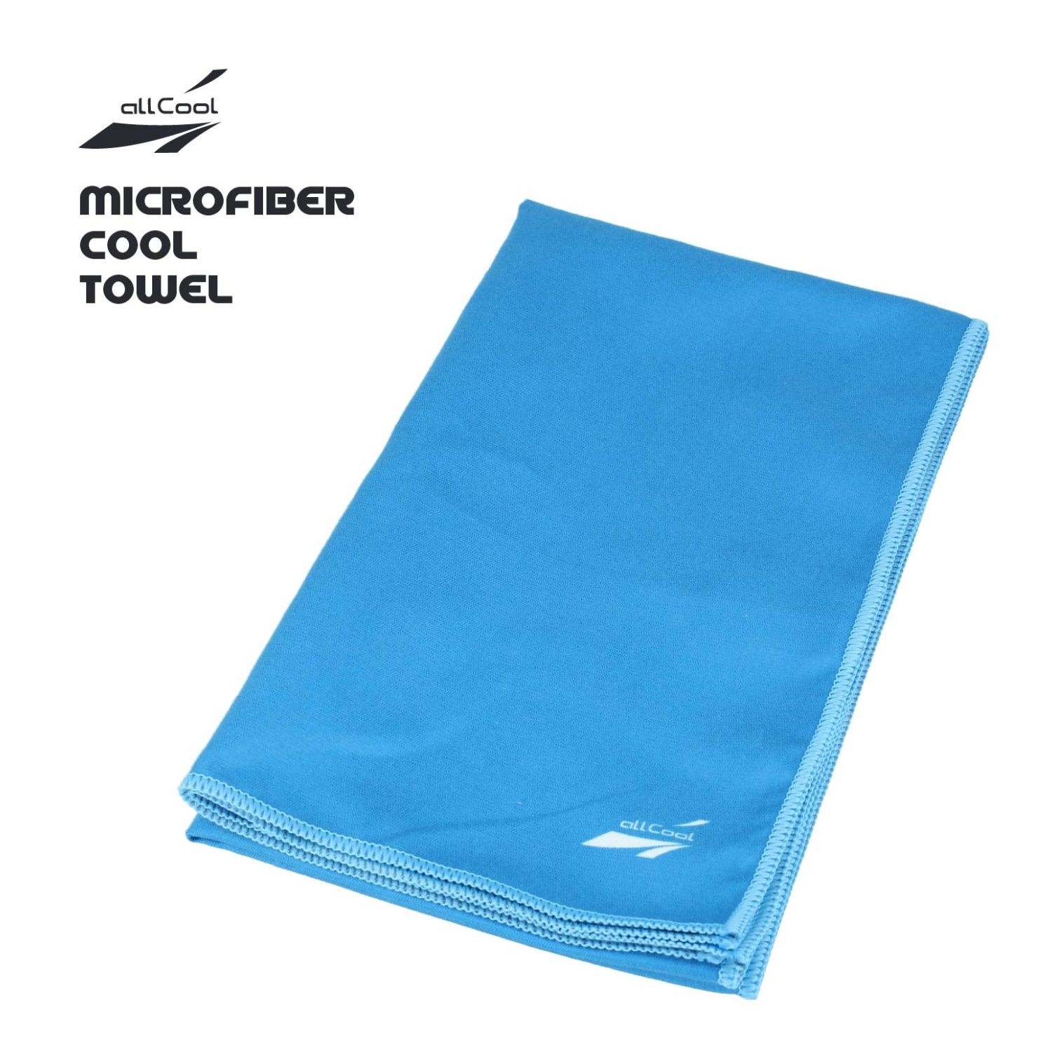 allCool 冷却・速乾マイクロファイバータオル ブルー スポーツタオルサイズ