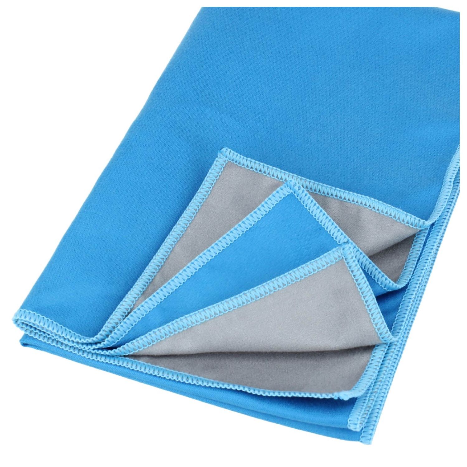 allCool 冷却・速乾マイクロファイバータオル ブルー スポーツタオルサイズの説明画像2