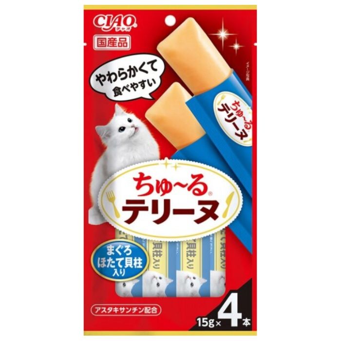 いなばペット CIAO ちゅーるテリーヌ　まぐろ ほたて貝柱入り 15g×4本