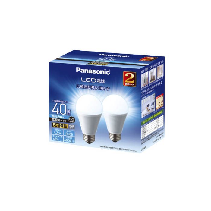 Panasonic(パナソニック) LED電球広配光B40WD色2P LDA4DGEW2Tの通販