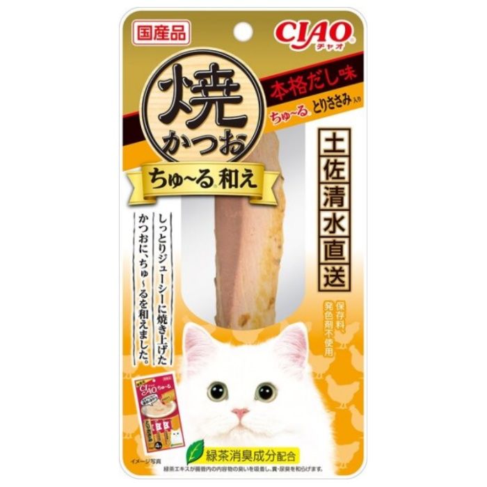 いなばペット CIAO　焼かつおちゅーる和え　本格だし味　ちゅーるとりささみ入り 1本