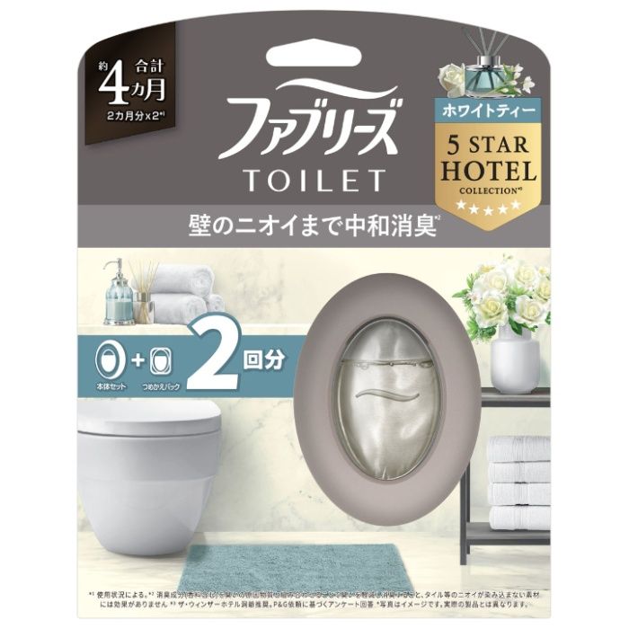 P&G ファブリーズW消臭トイレ用消臭剤+自然 Wティー本体+替