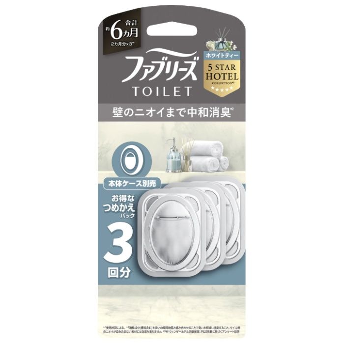 P&G ファブリーズW消臭トイレ用消臭剤+自然 Wティー替3個