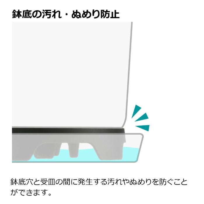 リッチェル 置くだけで通気・排水できるポットスタンド ブラックSの説明画像5