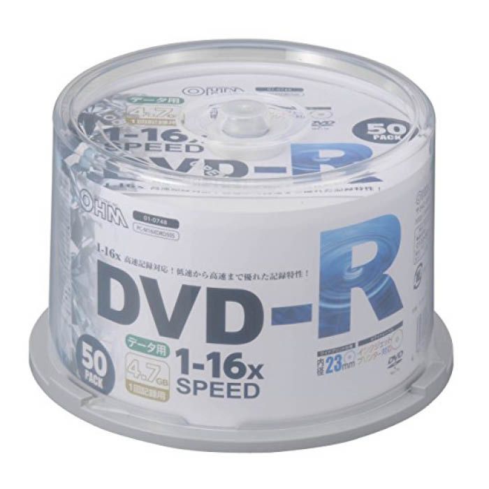 DVDR16Xデータ用50Pスピンドル PC-M16XDRD50Sの通販｜ホームセンターナフコ【公式通販】