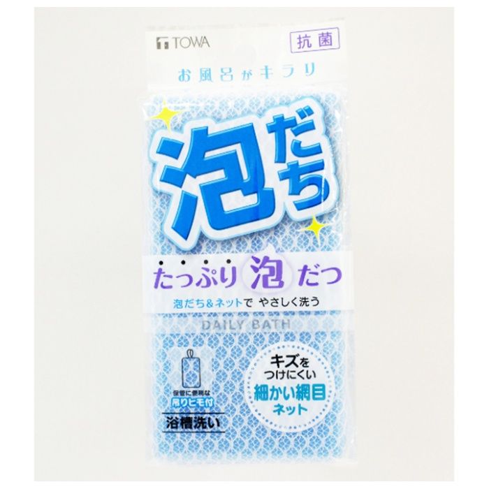 TOWA ネットバススポンジ ブルー