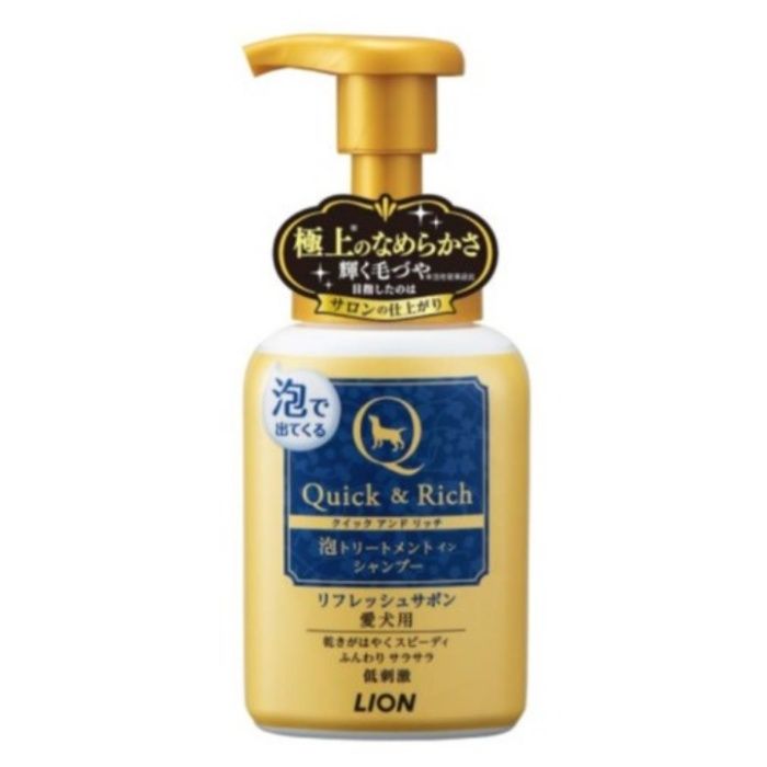 ライオン Q&R　泡トリートメントインシャンプー愛犬用リフレッシュサボン 220ml