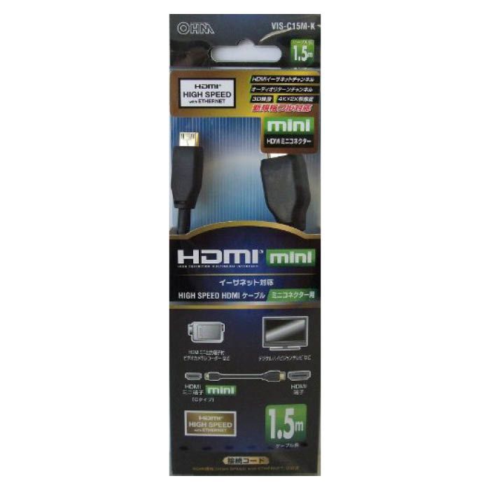 SALE／77%OFF】 OHMプレミアムHDMIケーブル 4K 1.5m VIS-C15PRE-K 3D対応