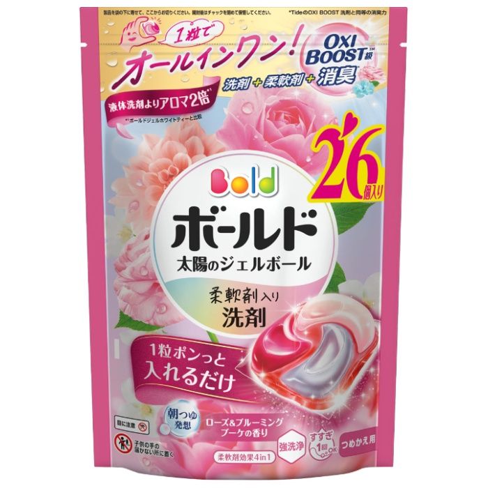 P&G ボールドジェルボール4D ローズ&ブーケ詰替28個