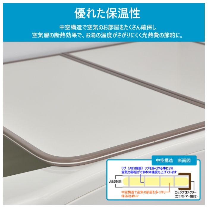 ミエ産業 クラリス 組合せ風呂フタ L-12 73×118cmの説明画像5