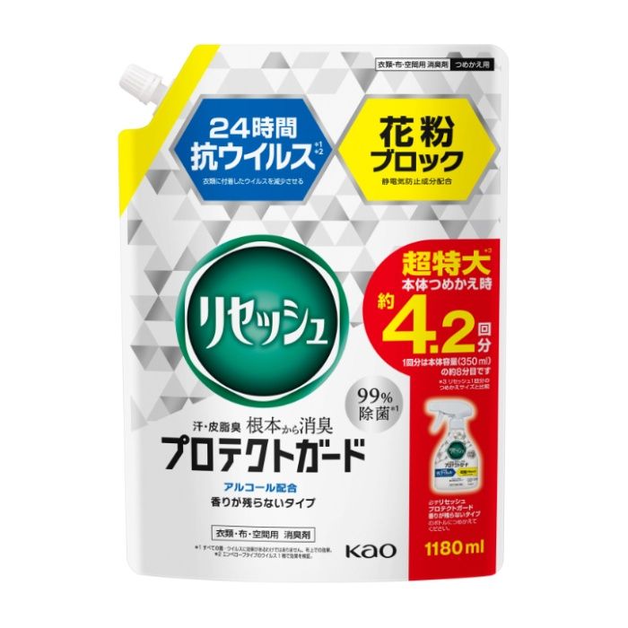 花王 リセッシュ　プロテクトガード　香りが残らないタイプ　つめかえ用 1180ml