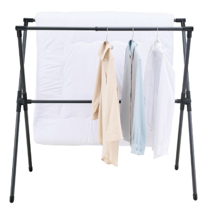 伸縮式布団2枚干し X型　ブラックの説明画像4