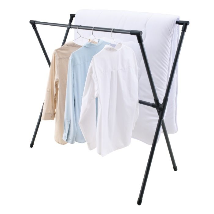 伸縮式布団2枚干し X型　ブラックの説明画像6