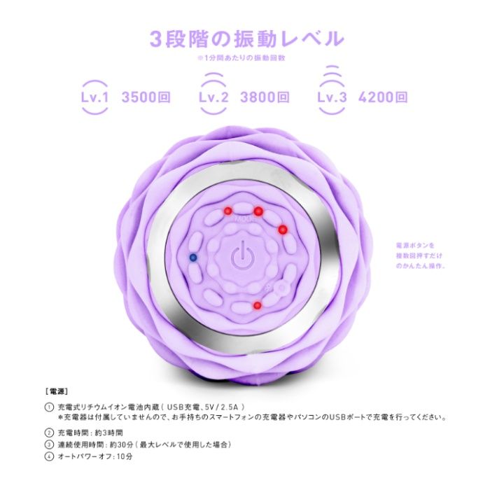 La-vie ほぐ振動ボール　ダブル 3B-3554の説明画像4