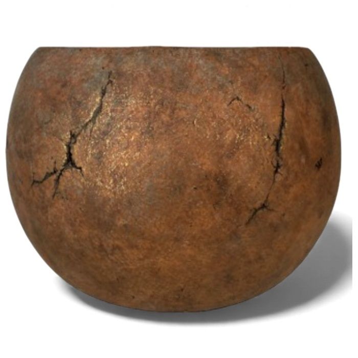 welzo アンティークラウンドポット ブラウン