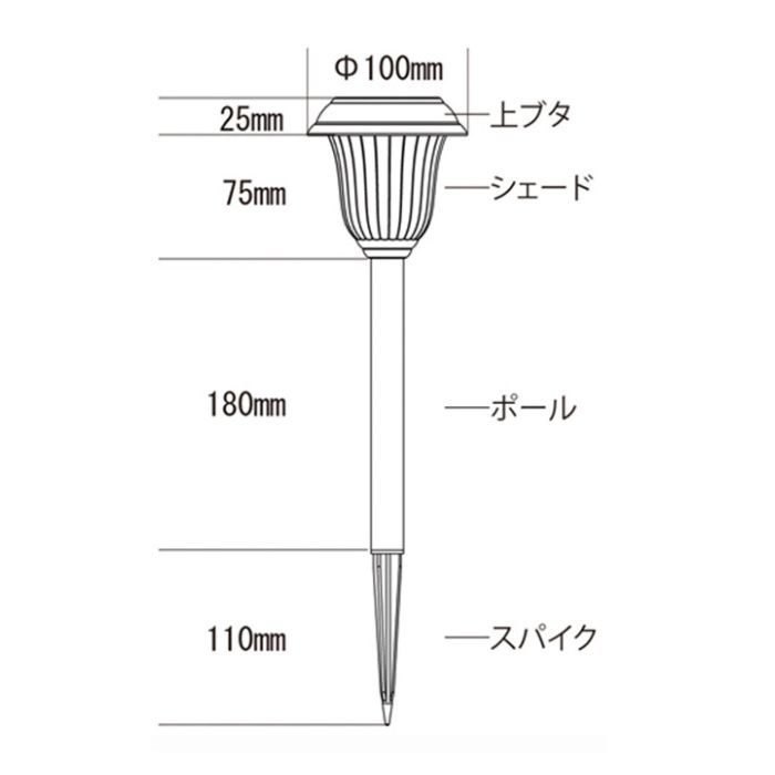 セブンカラーステン ソーラーライト JD100-RGBW-01の説明画像6