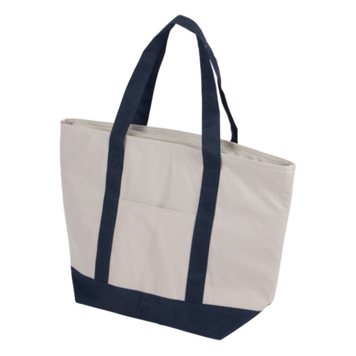 保温保冷エコバッグ 大容量 ネイビー