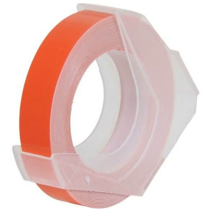 ジット ダイモ　レイチェル&マシューズグロッシーテープ9mm×3m オレンジ　セリースパック RM900ORX