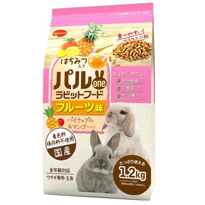日本ペット パルワンラビットフード　フルーツ味 1.2kg