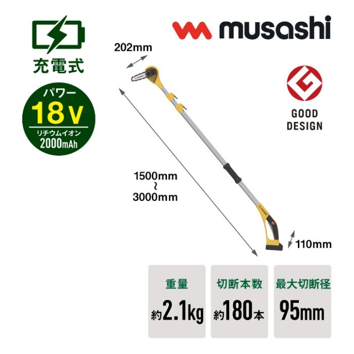 【予約販売】充電式大枝カッター BCT-1000の説明画像2