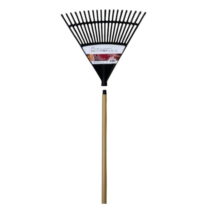 ミズキ かるかるプラ熊手　ブラック プラスチック20本平爪の説明画像2