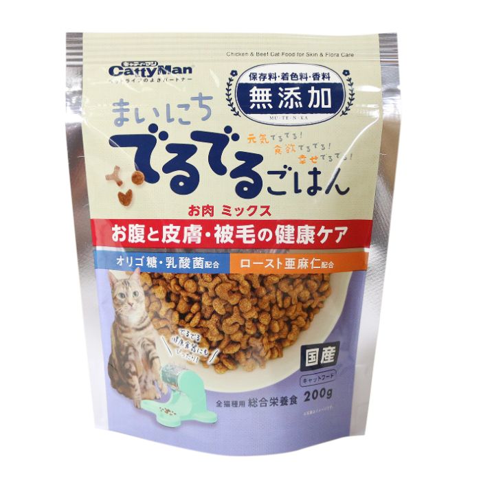 ドギーマン キャティーマン まいにちでるでるごはん お腹と皮膚・被毛の健康ケア 200g キャットフード