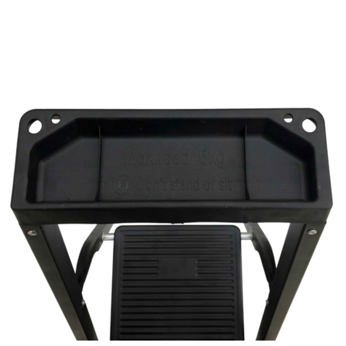 アルミス 幅広ステップ踏み台4段トレー付き AH-4BKの説明画像3