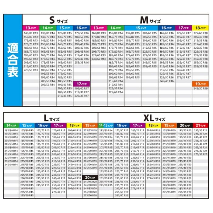 プロスタッフ スノーモンスター　イージーオン 布製チェーン Lサイズの説明画像2