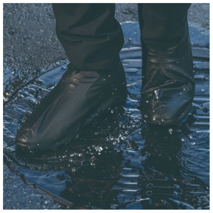 防水シューズカバー Mサイズ ブラック(22-25cm)の説明画像3