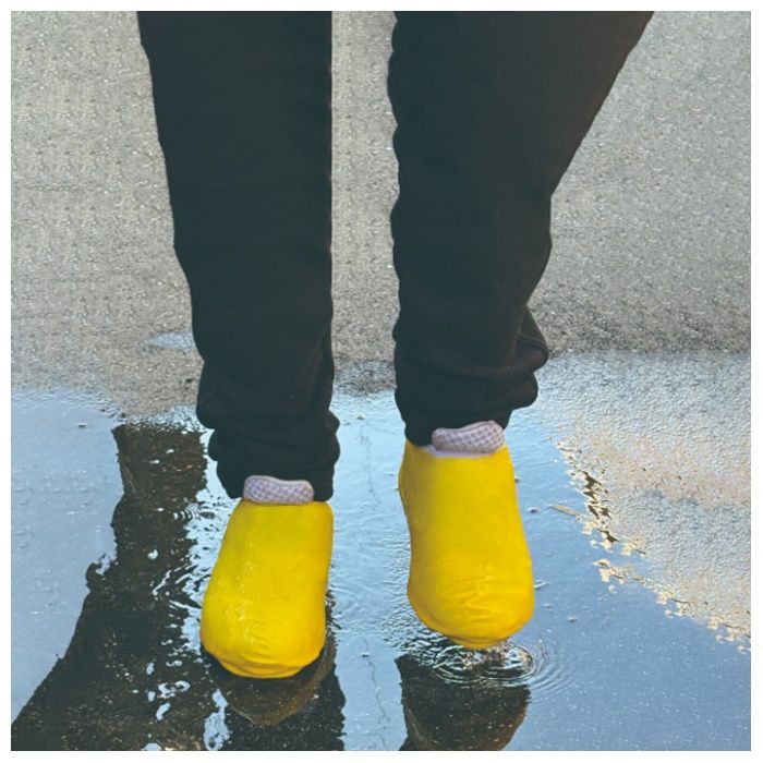 防水シューズカバー Sサイズ 子供用 イエロー(18-23cm)