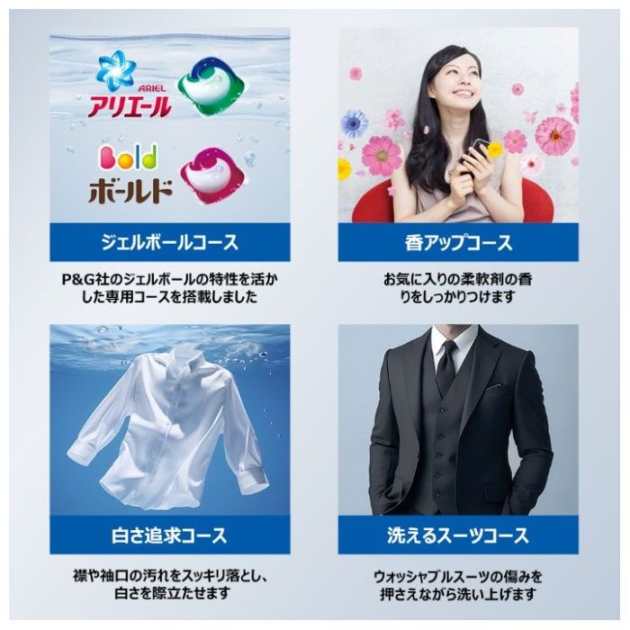 Haier(ハイアール) 全自動洗濯機7.0kg JW-HS70D(W)の説明画像6