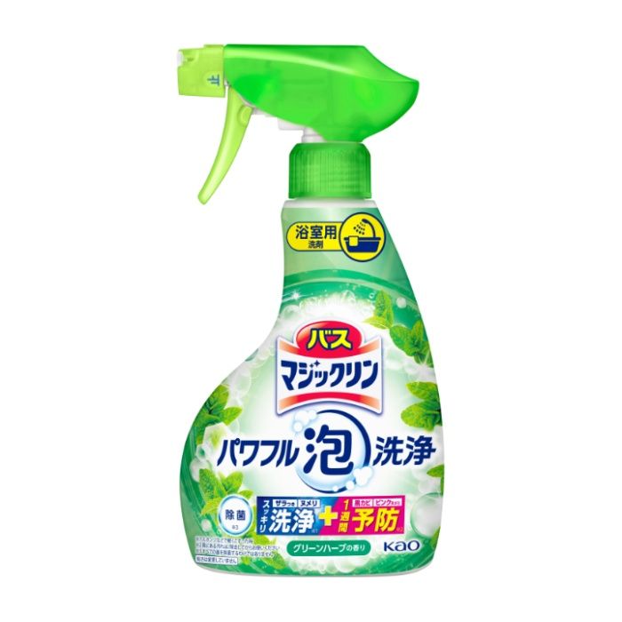 花王 バスマジックリン　パワフル泡洗浄　グリーンハーブの香り　本体350ml